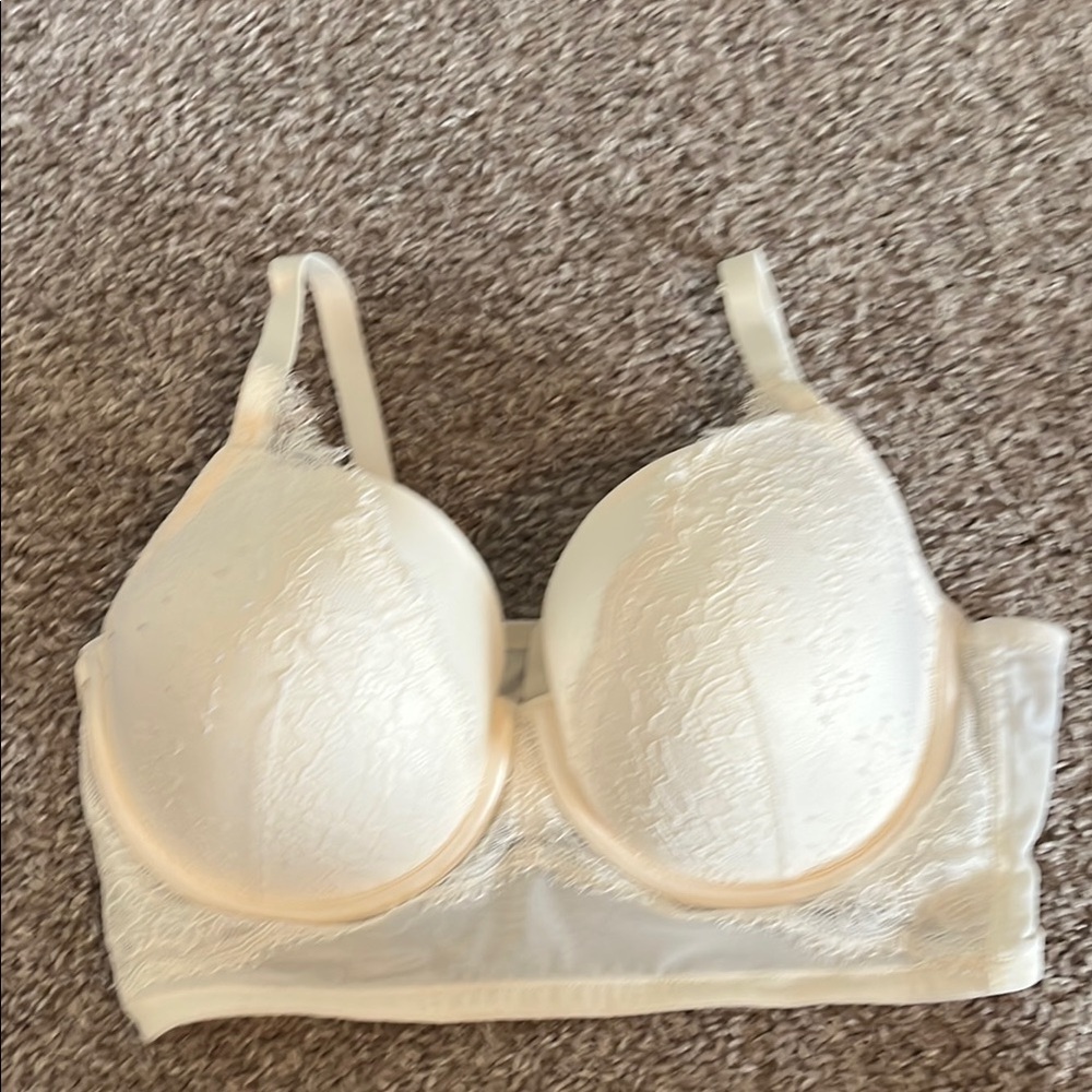 Auden Cream Lace Bra with Underwire Support